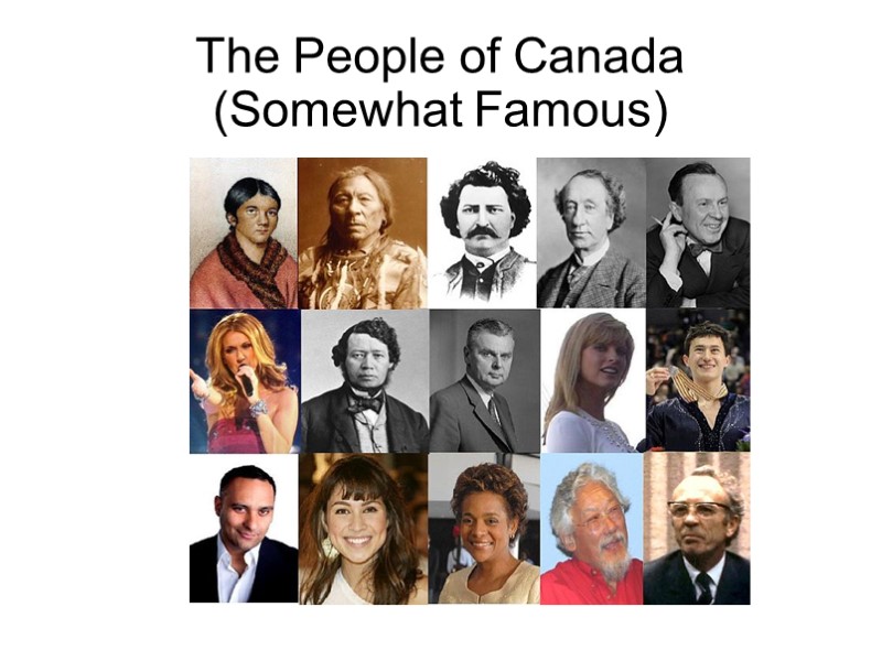 The People of Canada (Somewhat Famous)